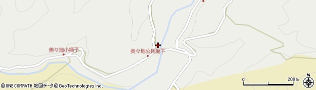 宮崎県延岡市北方町美々地周辺の地図