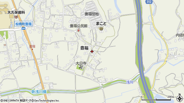 〒869-0524 熊本県宇城市松橋町豊福の地図