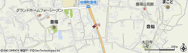 熊本県宇城市松橋町豊福587周辺の地図