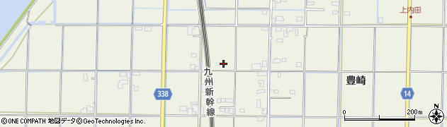 熊本県宇城市松橋町（豊崎）周辺の地図