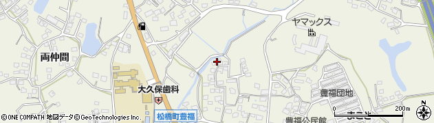 熊本県宇城市松橋町豊福538周辺の地図