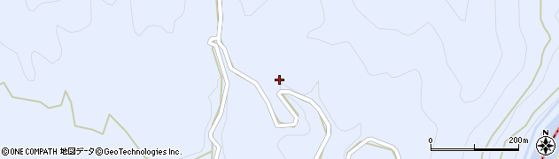 宮崎県西臼杵郡日之影町七折阿下周辺の地図