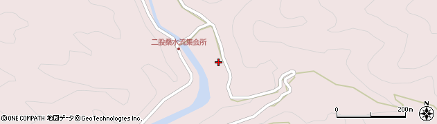 宮崎県延岡市北方町二股周辺の地図