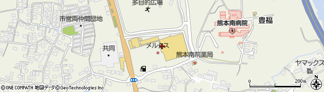 シロヤのクリーニング松橋メルクス店周辺の地図