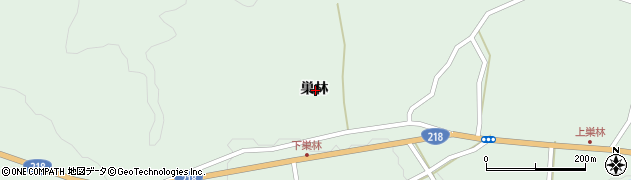 熊本県宇城市豊野町巣林周辺の地図