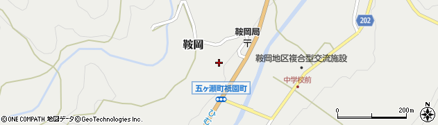 宮崎県西臼杵郡五ヶ瀬町鞍岡周辺の地図