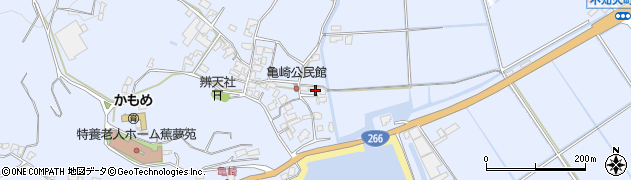 熊本県宇城市不知火町長崎404周辺の地図