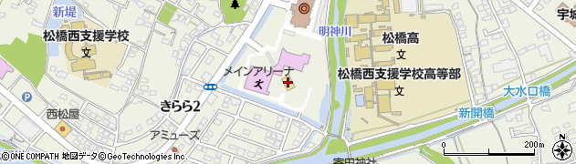 宇城市役所　本庁総務部財政課周辺の地図