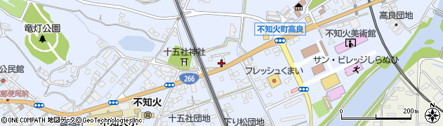 熊本県宇城市不知火町高良419周辺の地図
