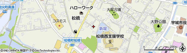 熊本県宇城市松橋町松橋277周辺の地図