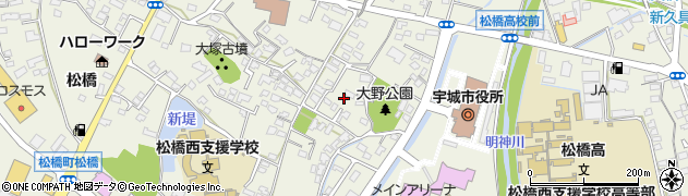 熊本県宇城市松橋町（大野）周辺の地図