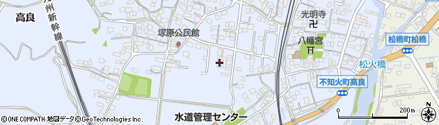 熊本県宇城市不知火町高良275周辺の地図