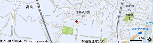 熊本県宇城市不知火町高良992周辺の地図