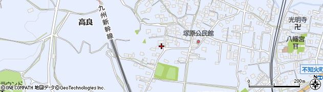 熊本県宇城市不知火町高良973周辺の地図
