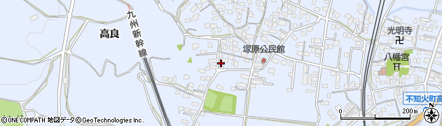 熊本県宇城市不知火町高良982周辺の地図