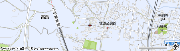 熊本県宇城市不知火町高良980周辺の地図
