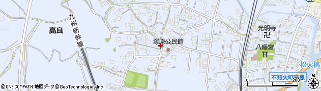 熊本県宇城市不知火町高良1002周辺の地図