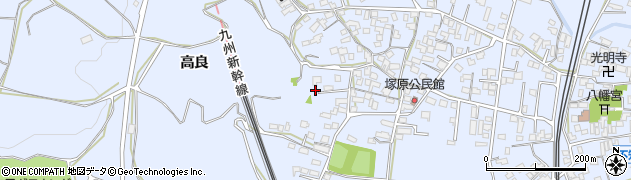 熊本県宇城市不知火町高良960周辺の地図