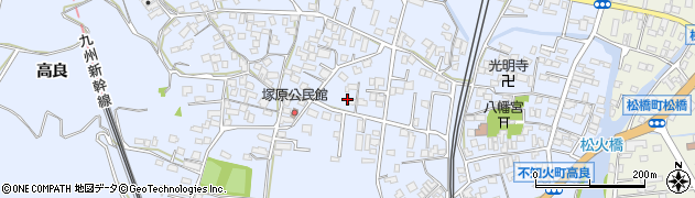 熊本県宇城市不知火町高良252周辺の地図