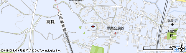 熊本県宇城市不知火町高良1034周辺の地図