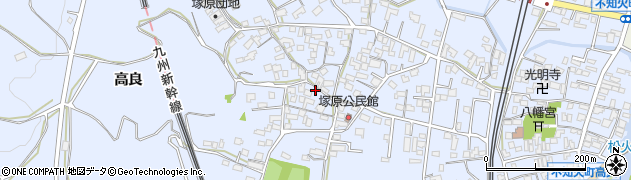 熊本県宇城市不知火町高良周辺の地図