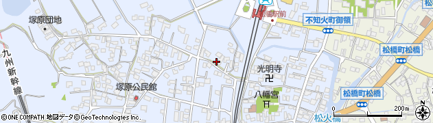 熊本県宇城市不知火町高良155周辺の地図