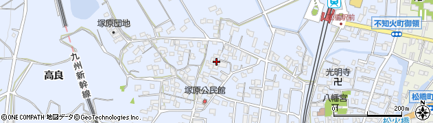 熊本県宇城市不知火町高良191周辺の地図