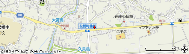 熊本県宇城市松橋町曲野2319周辺の地図