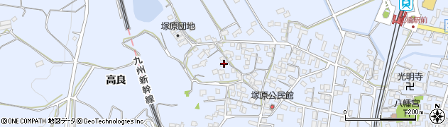 熊本県宇城市不知火町高良1057周辺の地図