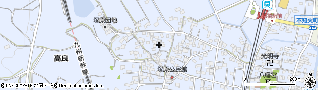 熊本県宇城市不知火町高良1088周辺の地図