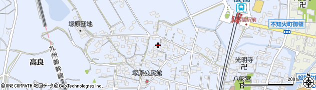 熊本県宇城市不知火町高良196周辺の地図