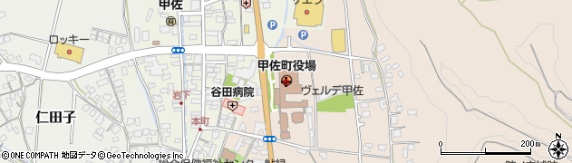 熊本県上益城郡甲佐町周辺の地図