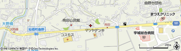 熊本県宇城市松橋町曲野2267周辺の地図