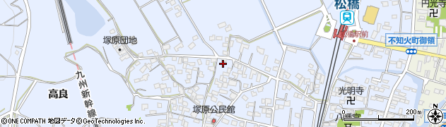 熊本県宇城市不知火町高良181周辺の地図