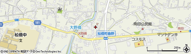 熊本県宇城市松橋町曲野37周辺の地図