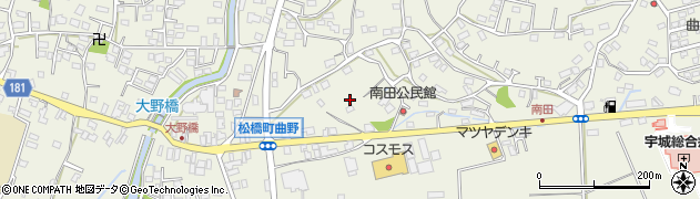 熊本県宇城市松橋町曲野2343周辺の地図