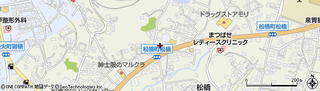 熊本県宇城市松橋町松橋1445周辺の地図