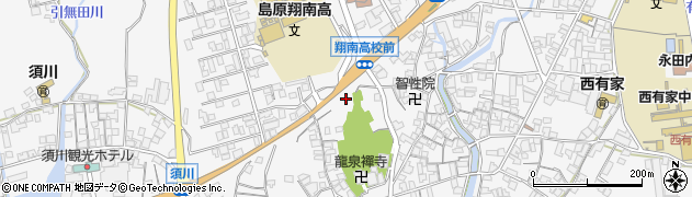 長崎県南島原市西有家町（須川）周辺の地図