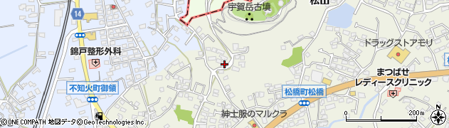 熊本県宇城市松橋町松橋1390周辺の地図