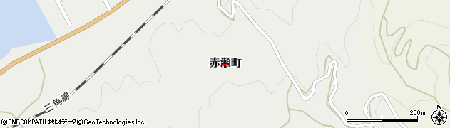 熊本県宇土市赤瀬町周辺の地図