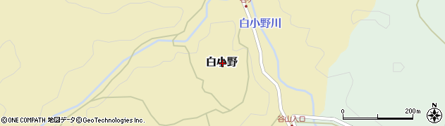 熊本県上益城郡山都町白小野周辺の地図
