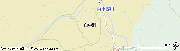 熊本県山都町（上益城郡）白小野周辺の地図