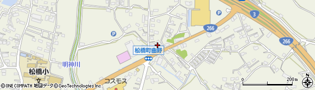 熊本県宇城市松橋町曲野3319周辺の地図