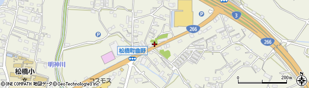 熊本県宇城市松橋町曲野3537周辺の地図