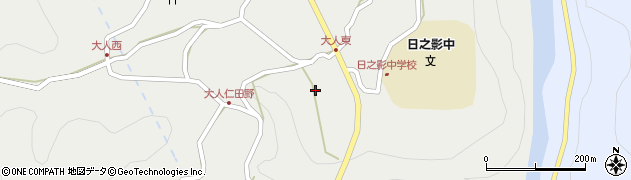 宮崎県日之影町（西臼杵郡）岩井川周辺の地図
