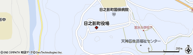 宮崎県日之影町（西臼杵郡）周辺の地図