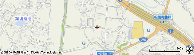 熊本県宇城市松橋町曲野186周辺の地図