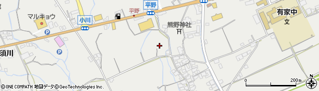 長崎県南島原市有家町（小川）周辺の地図