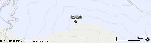 松尾岳周辺の地図