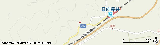日向長井停車場線周辺の地図